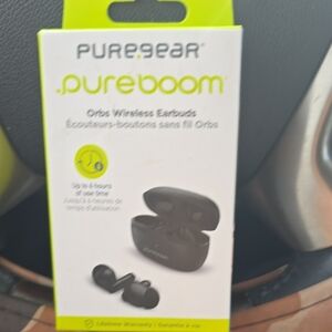 PureBoom Black Wireless Earbuds
